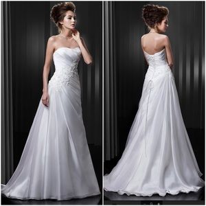 Enzoani white Satin and Chiffon wedding gown